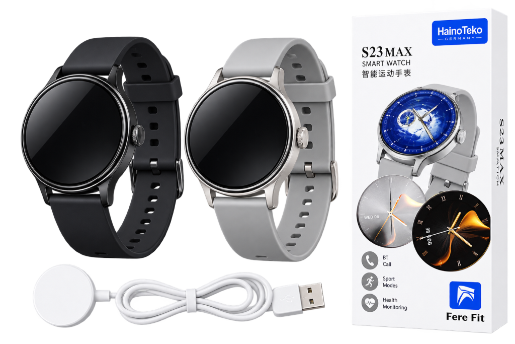 HainoTeko S23 MAX Smart Watch – Bluetooth Calling Smartwatch with Sports & Health Monitoring